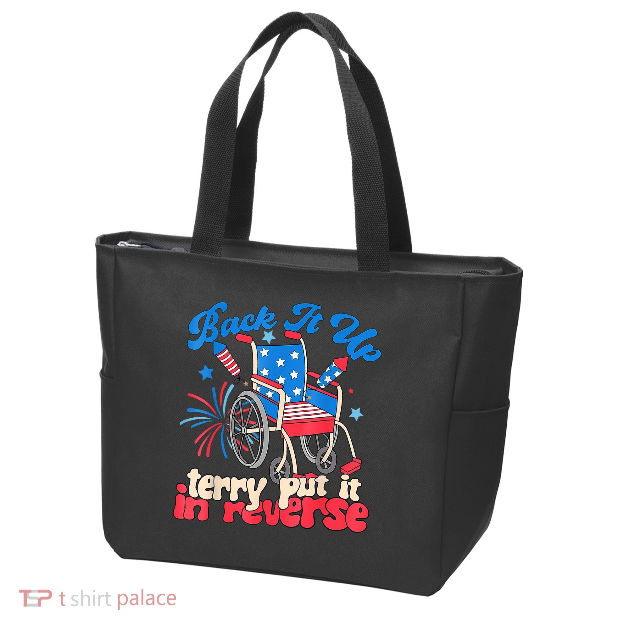 Back It Up Terry Put It In Reverse Firework 4th Of July Tote Bag