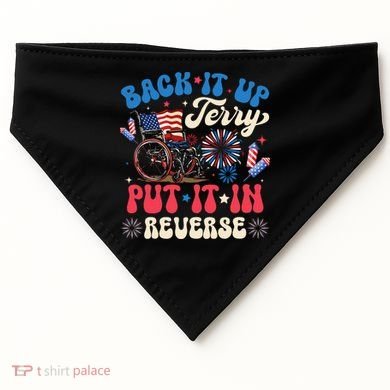 Back It Up Terry Put It In Reverse Firework 4th Of July USA-Made Doggie Bandana