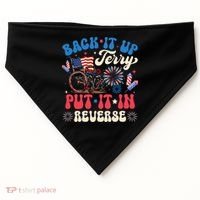 Back It Up Terry Put It In Reverse Firework 4th Of July USA-Made Doggie Bandana thumb 0
