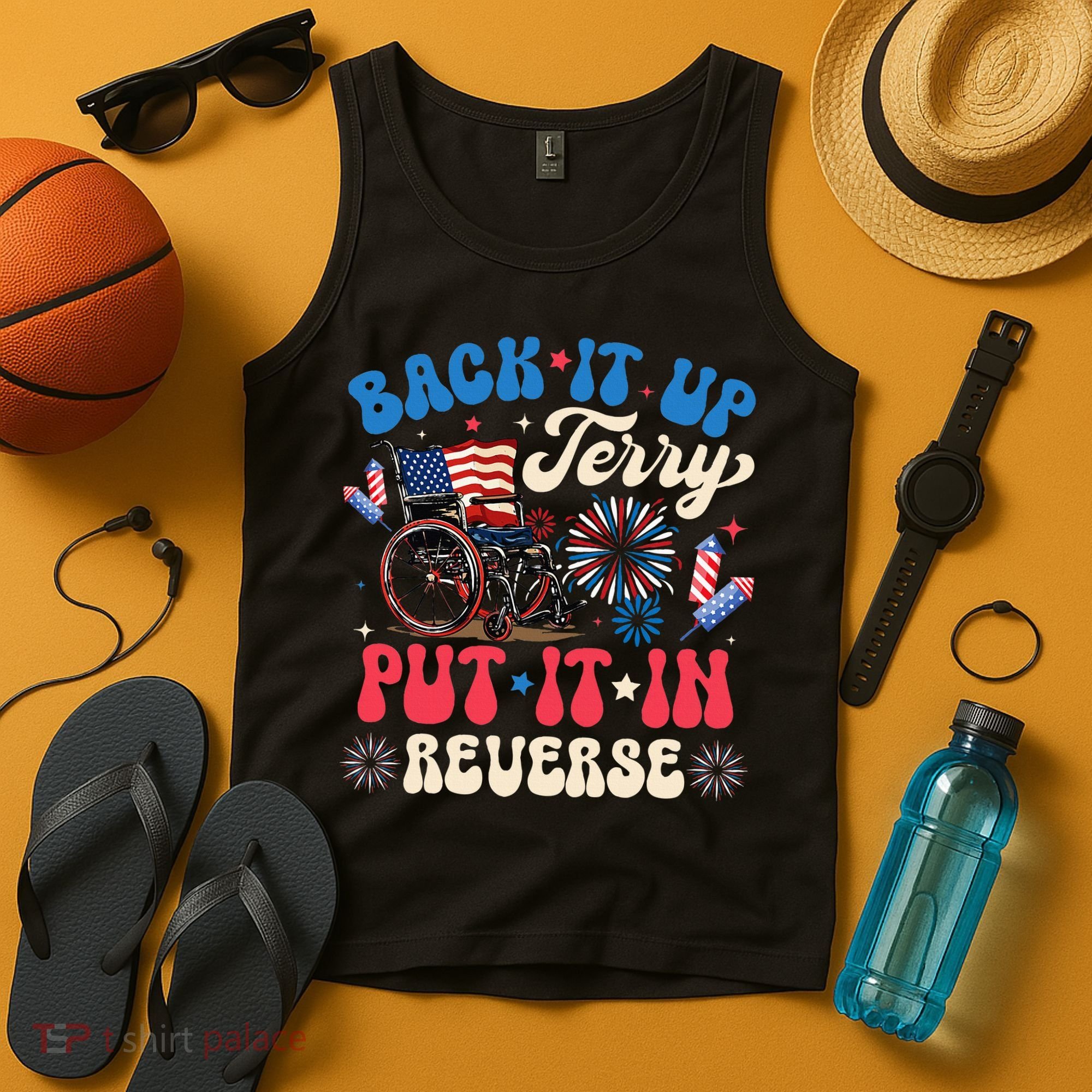 Back It Up Terry Put It In Reverse Firework 4th Of July Tank Top
