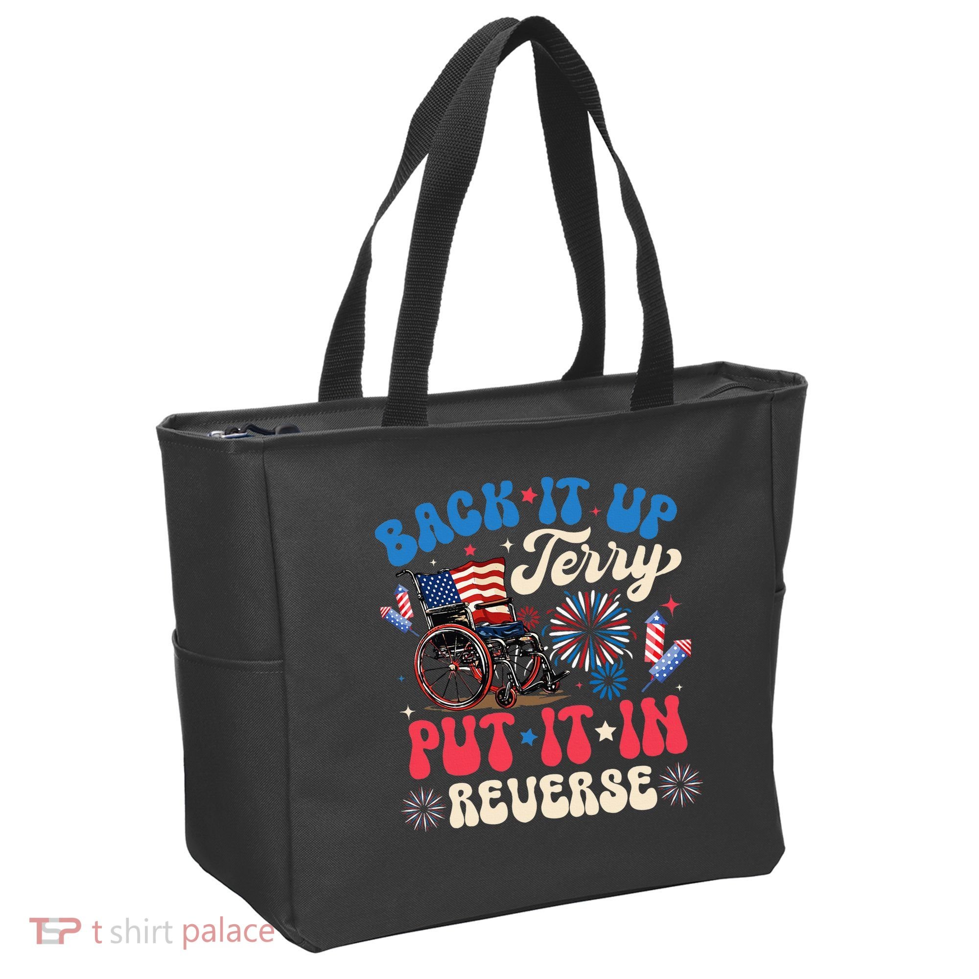 Back It Up Terry Put It In Reverse Firework 4th Of July Tote Bag