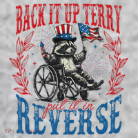 Back It Up Terry Put It In Reverse Funny Racoon 4th Of July T-Shirt thumb 7