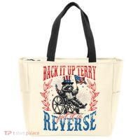 Back It Up Terry Put It In Reverse Funny Racoon 4th Of July Tote Bag thumb 0