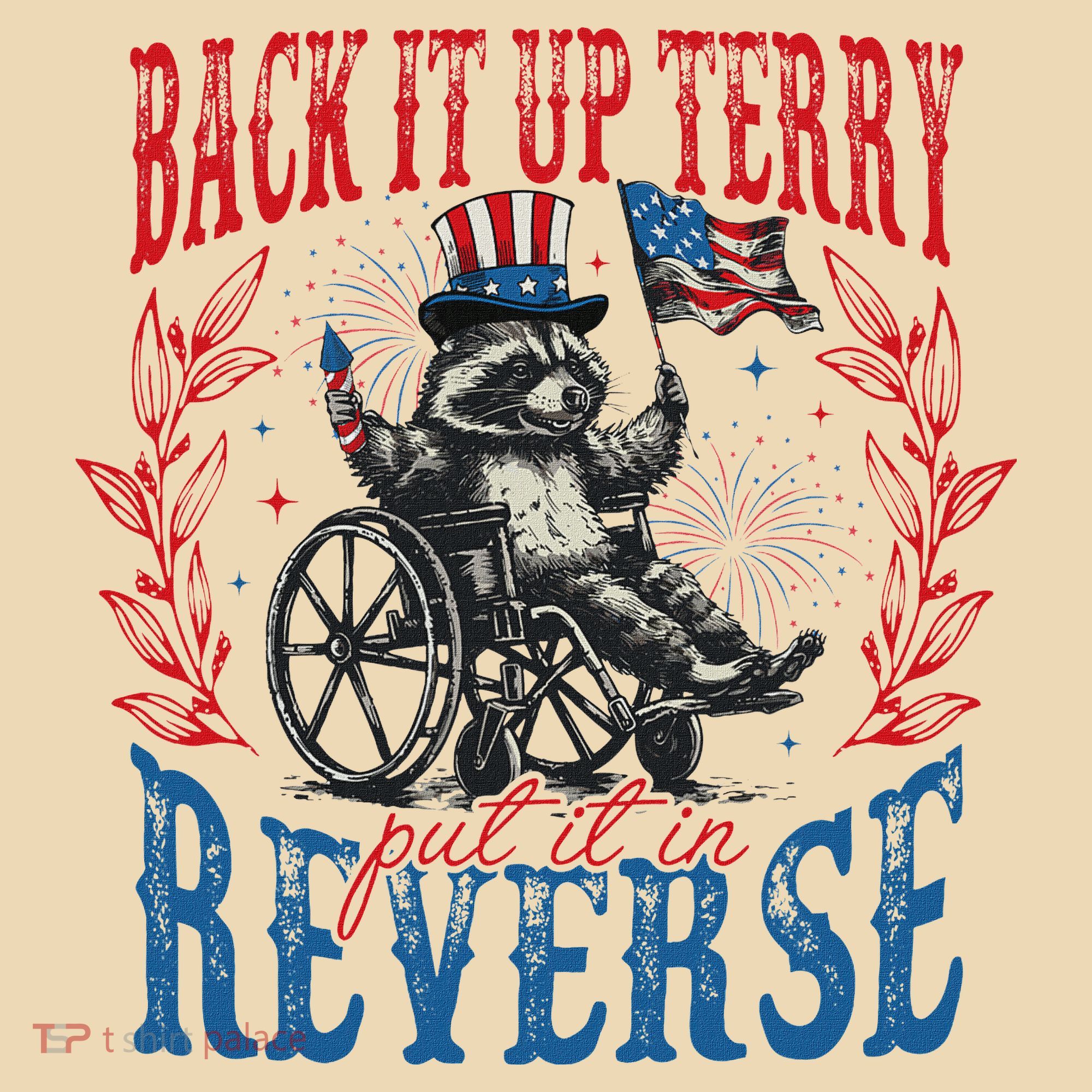 Back It Up Terry Put It In Reverse Funny Racoon 4th Of July Tote Bag