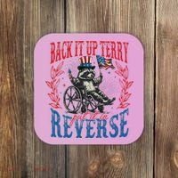 Back It Up Terry Put It In Reverse Funny Racoon 4th Of July Coaster thumb 0