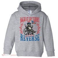 Back It Up Terry Put It In Reverse Funny Racoon 4th Of July Toddler Hoodie thumb 0