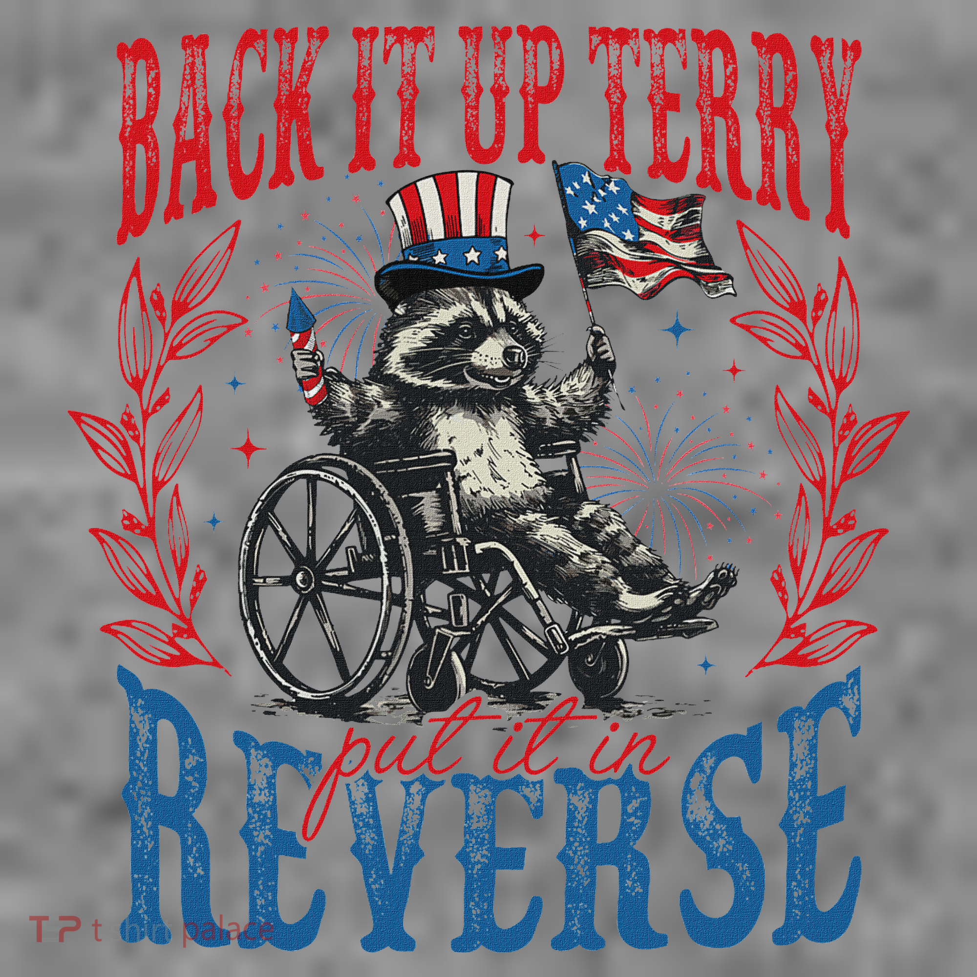 Back It Up Terry Put It In Reverse Funny Racoon 4th Of July Toddler Hoodie