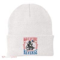 Back It Up Terry Put It In Reverse Funny Racoon 4th Of July Beanie thumb 0
