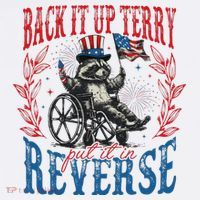 Back It Up Terry Put It In Reverse Funny Racoon 4th Of July Women's Hoodie thumb 2