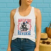 Back It Up Terry Put It In Reverse Funny Racoon 4th Of July Women's Tank Top thumb 2