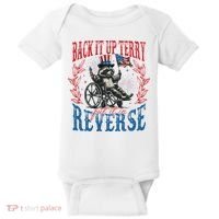 Back It Up Terry Put It In Reverse Funny Racoon 4th Of July Baby Bodysuit thumb 0