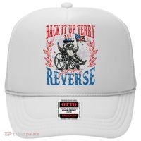 Back It Up Terry Put It In Reverse Funny Racoon 4th Of July Hat thumb 0