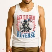 Back It Up Terry Put It In Reverse Funny Racoon 4th Of July Tank Top thumb 3