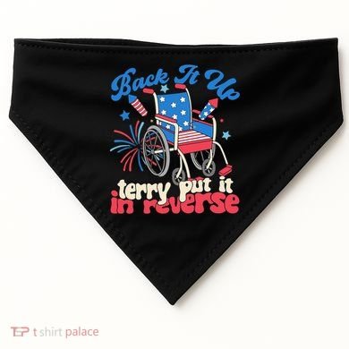 Back It Up Terry Put It In Reverse Firework 4th Of July USA-Made Doggie Bandana