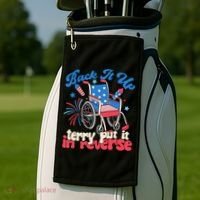 Back It Up Terry Put It In Reverse Firework 4th Of July Golf Towel thumb 2