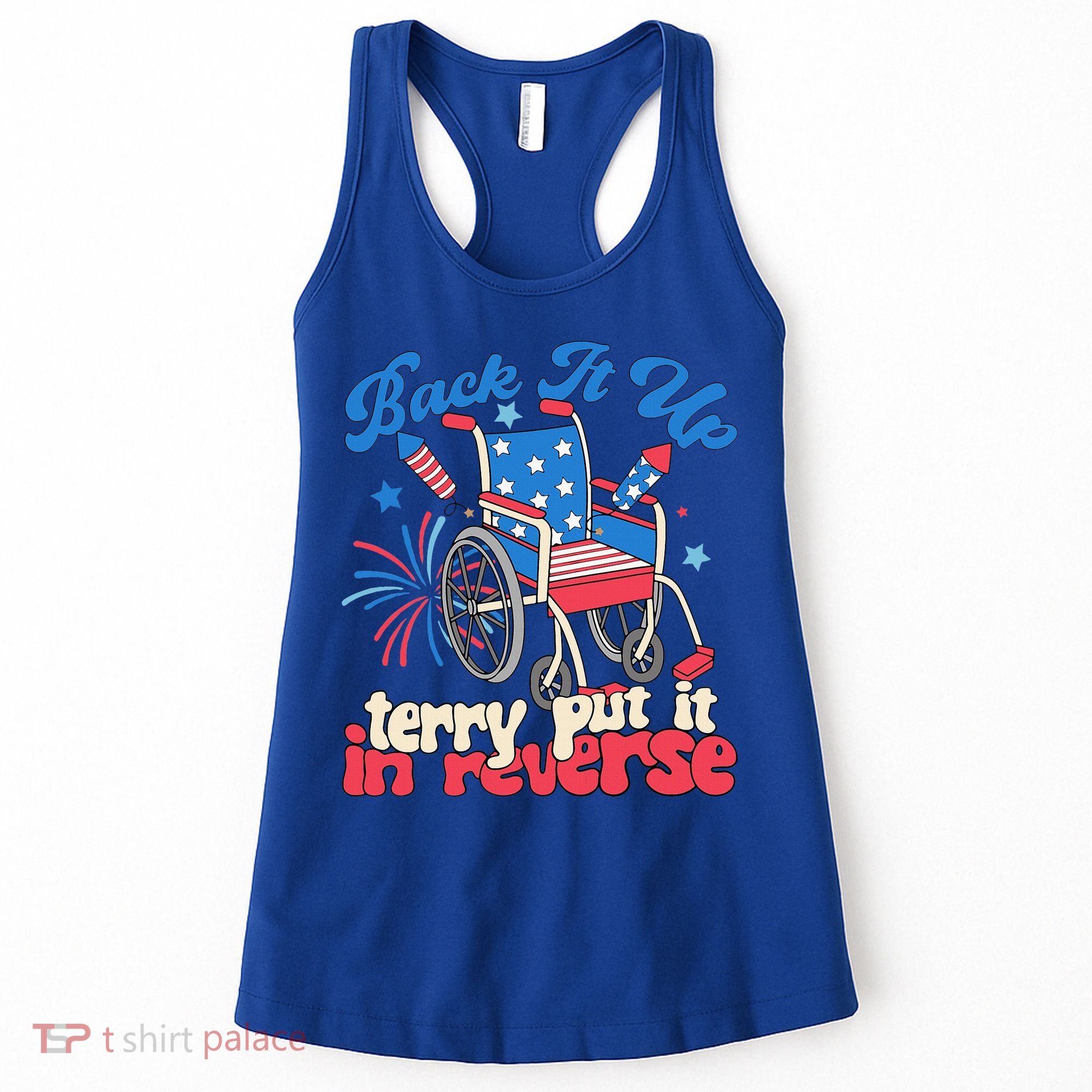 Back It Up Terry Put It In Reverse Firework 4th Of July Women's Tank Top