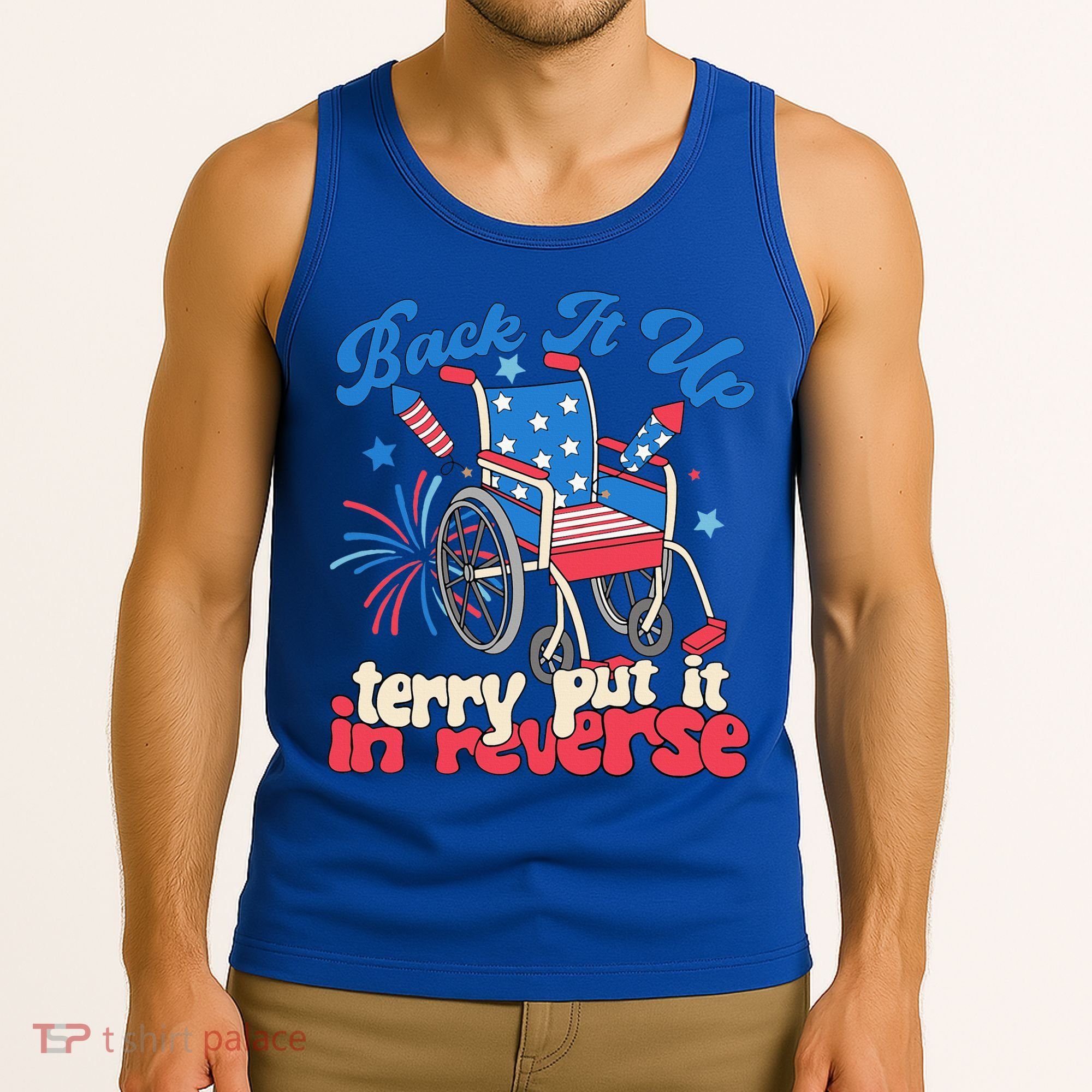Back It Up Terry Put It In Reverse Firework 4th Of July Tank Top