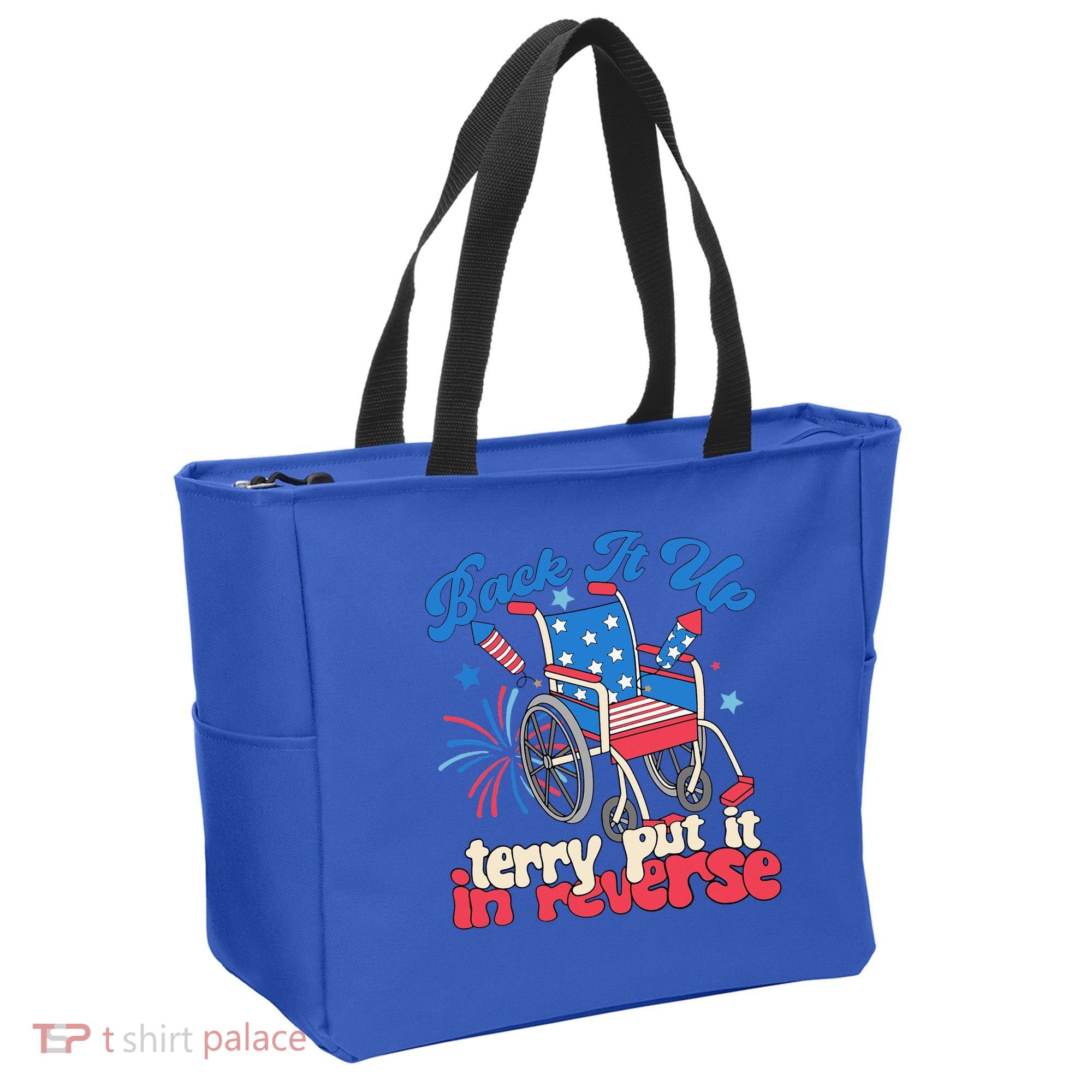 Back It Up Terry Put It In Reverse Firework 4th Of July Tote Bag