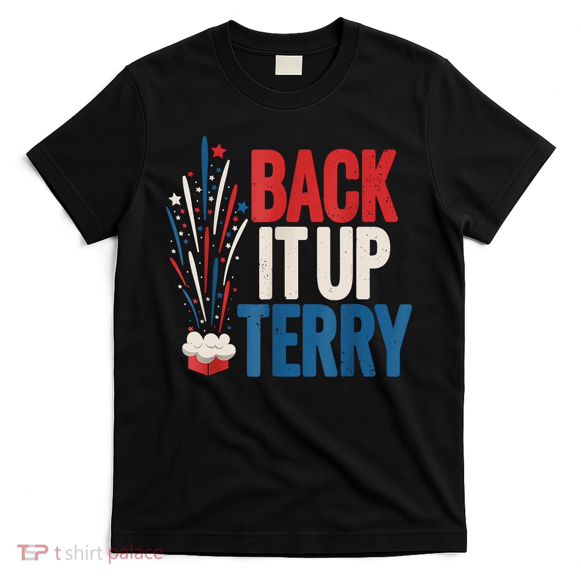 Back It Up Terry Funny Vintage 4th Of July Fireworks T-Shirt