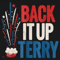Back It Up Terry Funny Vintage 4th Of July Fireworks T-Shirt thumb 7