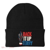 Back It Up Terry Funny Vintage 4th Of July Fireworks Beanie thumb 0