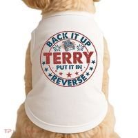 Back It Up Terry Put In Reverse Fireworks 4th Of July Doggie Tank thumb 0