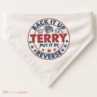 Back It Up Terry Put In Reverse Fireworks 4th Of July USA-Made Doggie Bandana thumb 0