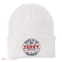 Back It Up Terry Put In Reverse Fireworks 4th Of July Beanie thumb 0