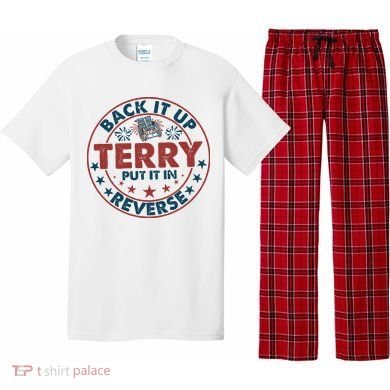 Back It Up Terry Put In Reverse Fireworks 4th Of July Pajama Set