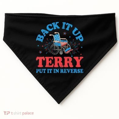 Back It Up Terry Put It In Reverse 4th Of July Fireworks USA-Made Doggie Bandana