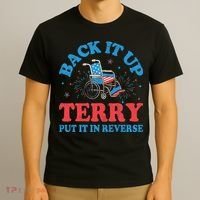 Back It Up Terry Put It In Reverse 4th Of July Fireworks T-Shirt thumb 3