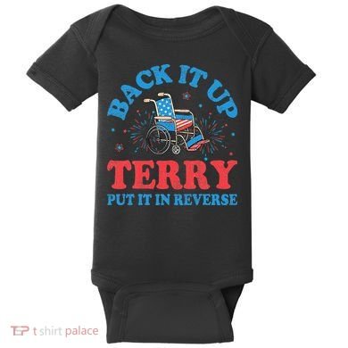 Back It Up Terry Put It In Reverse 4th Of July Fireworks Baby Bodysuit