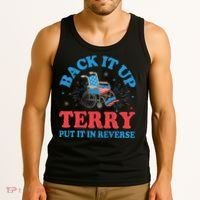 Back It Up Terry Put It In Reverse 4th Of July Fireworks Tank Top thumb 3