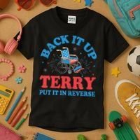 Back It Up Terry Put It In Reverse 4th Of July Fireworks Kids T-Shirt thumb 3
