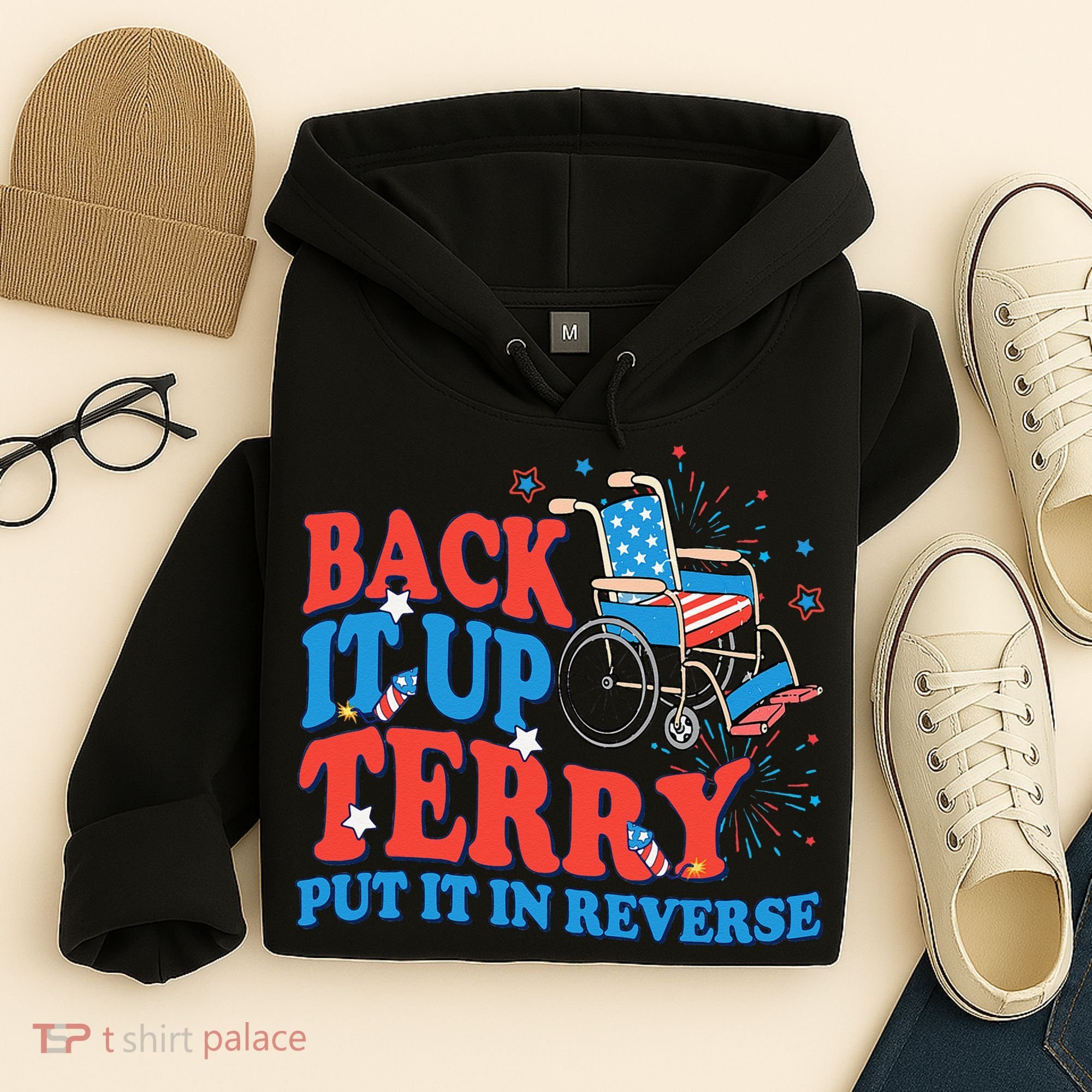 Back It Up Terry Put It In Reverse 4th Of July Fireworks Hoodie