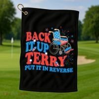 Back It Up Terry Put It In Reverse 4th Of July Fireworks Golf Towel thumb 1