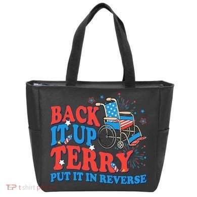 Back It Up Terry Put It In Reverse 4th Of July Fireworks Tote Bag
