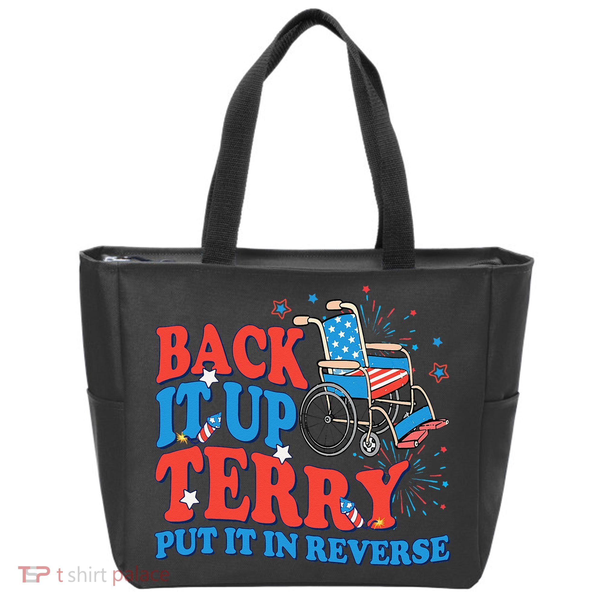 Back It Up Terry Put It In Reverse 4th Of July Fireworks Tote Bag