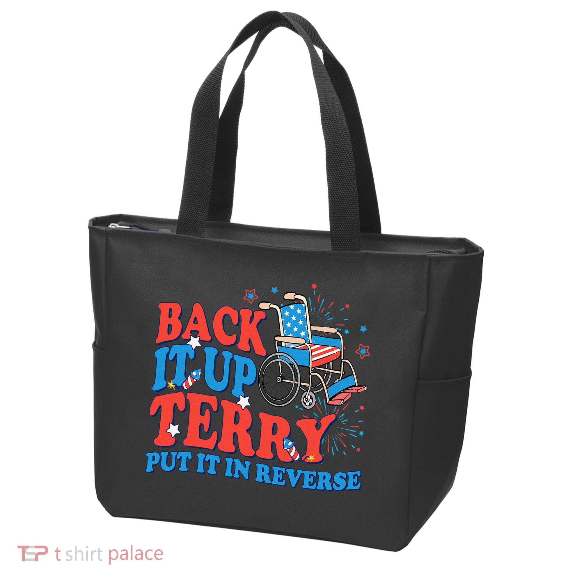 Back It Up Terry Put It In Reverse 4th Of July Fireworks Tote Bag