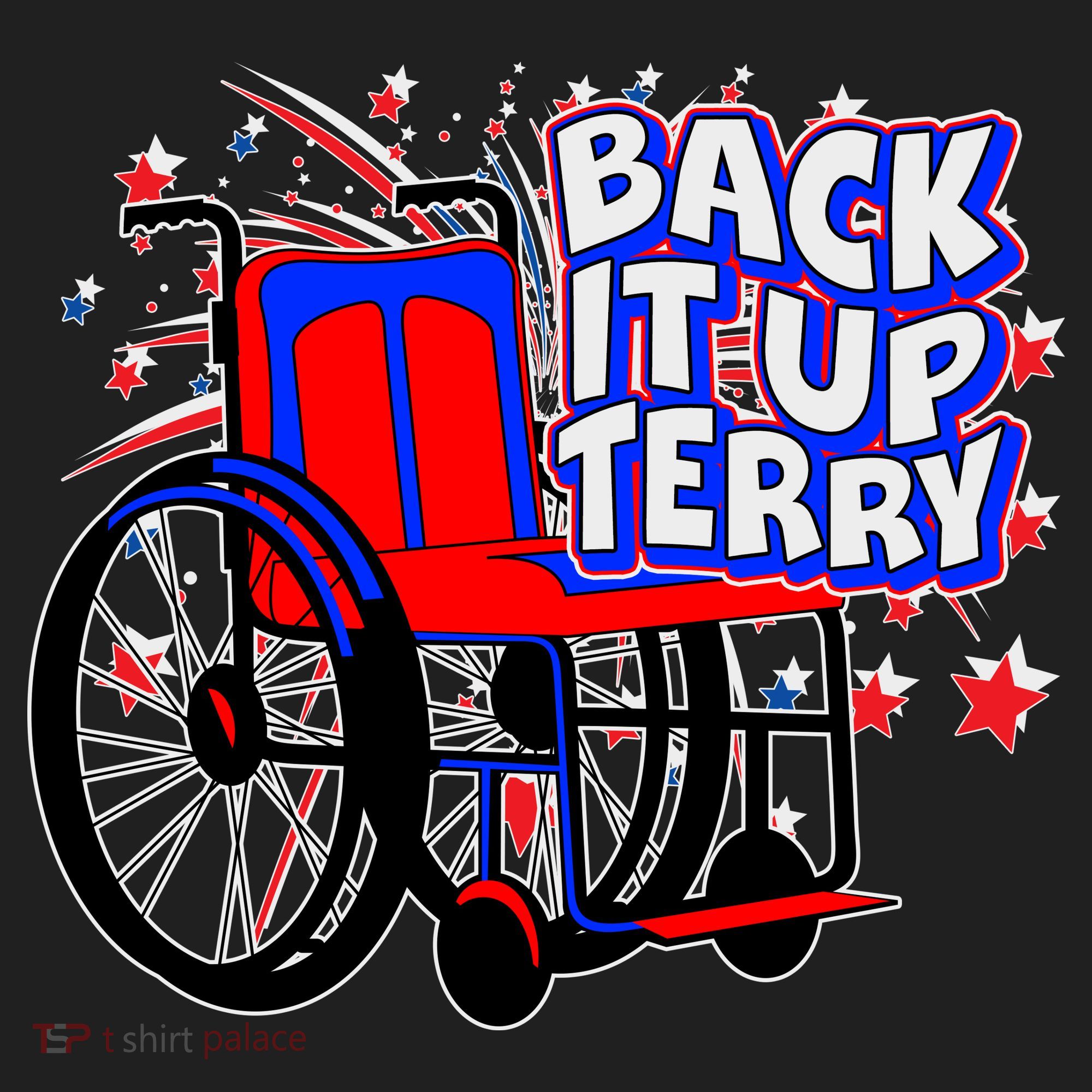 Back It Up Terry Fireworks Wheelchair Women's Sweatshirt