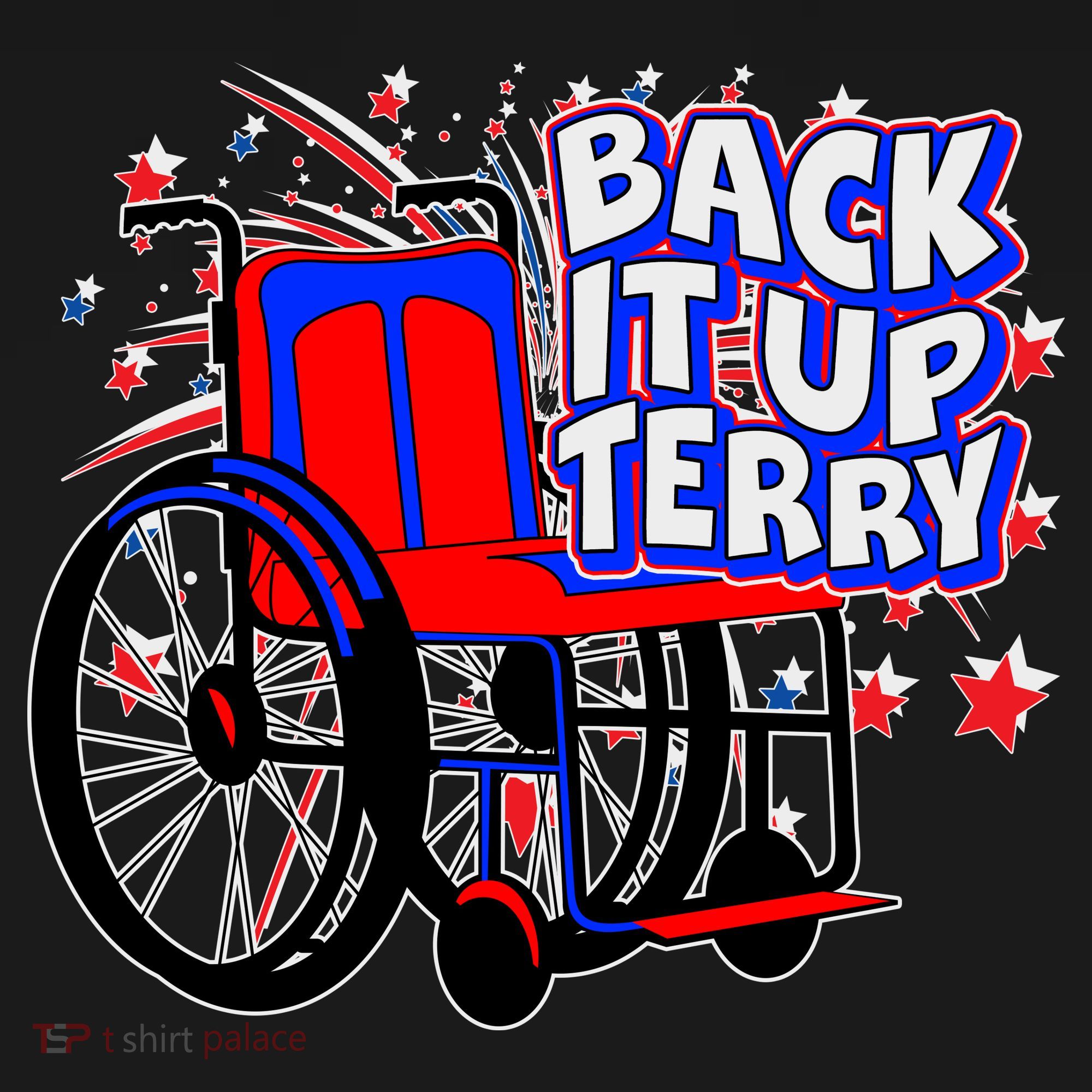 Back It Up Terry Fireworks Wheelchair Bucket Hat