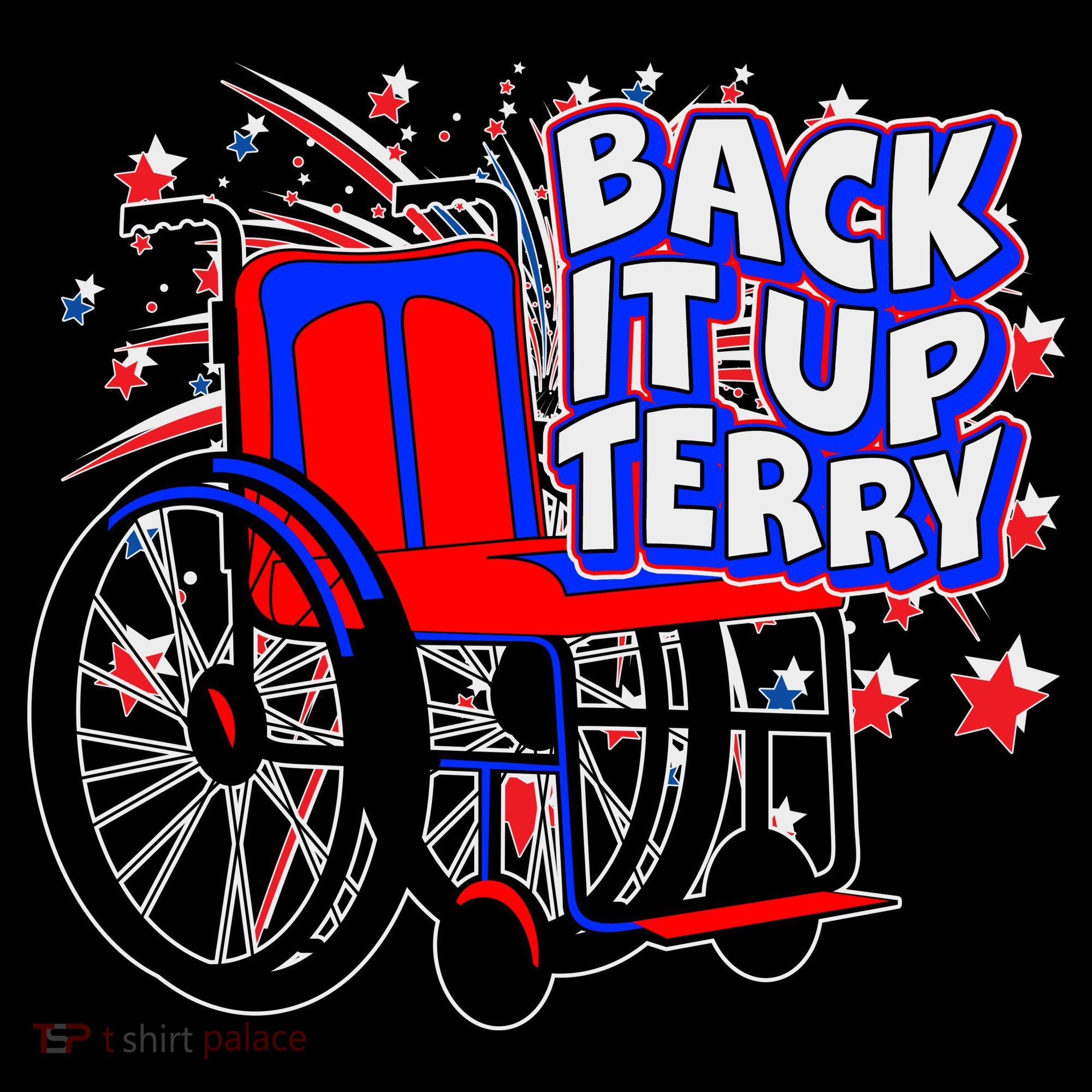 Back It Up Terry Fireworks Wheelchair Coffee Mug