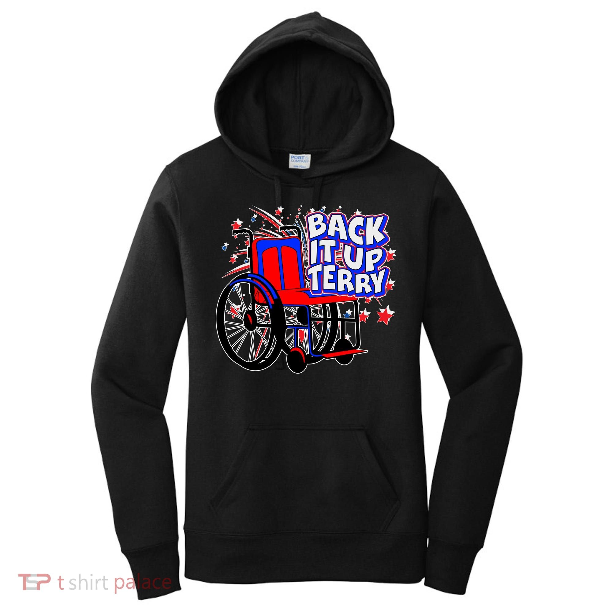 Back It Up Terry Fireworks Wheelchair Women's Hoodie