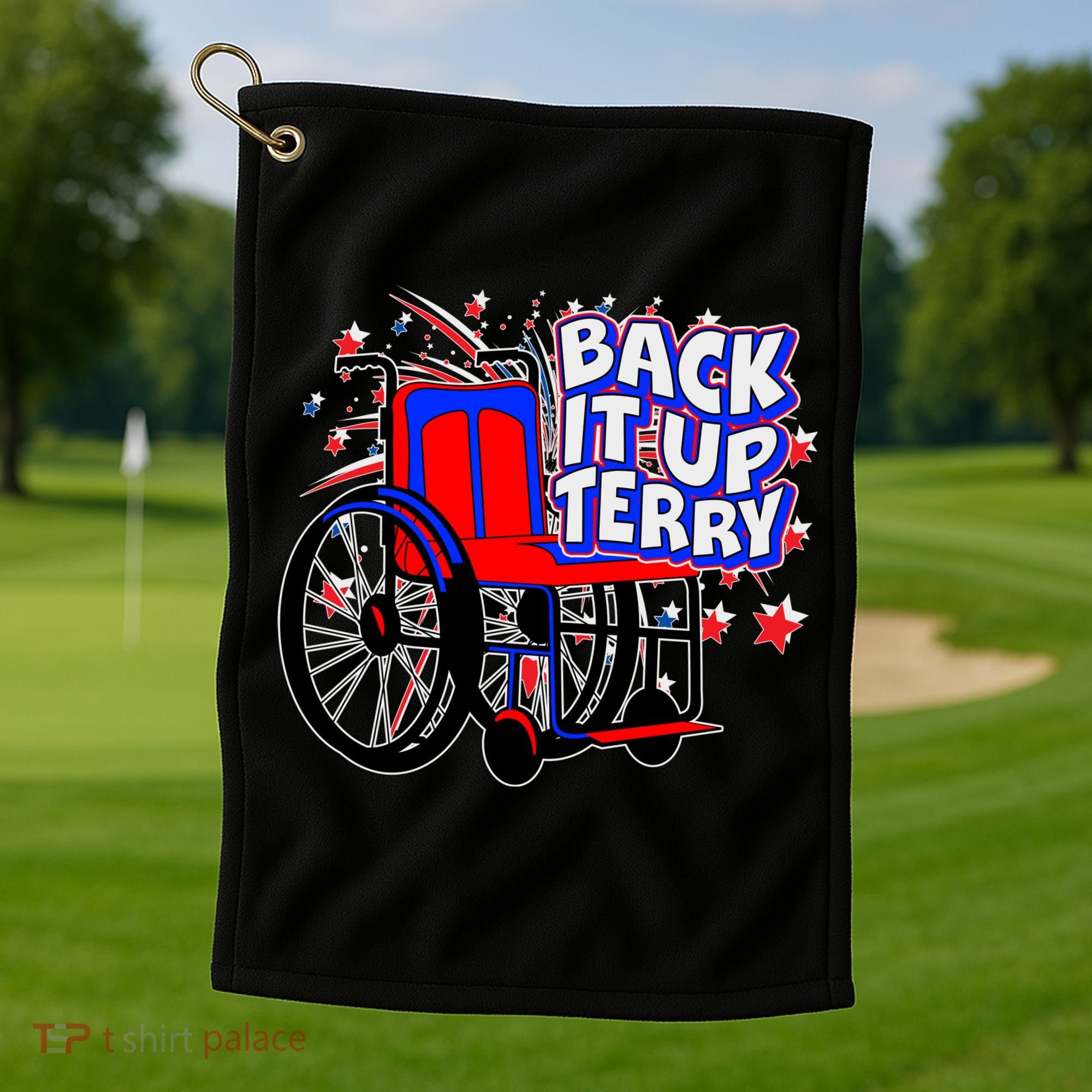 Back It Up Terry Fireworks Wheelchair Golf Towel