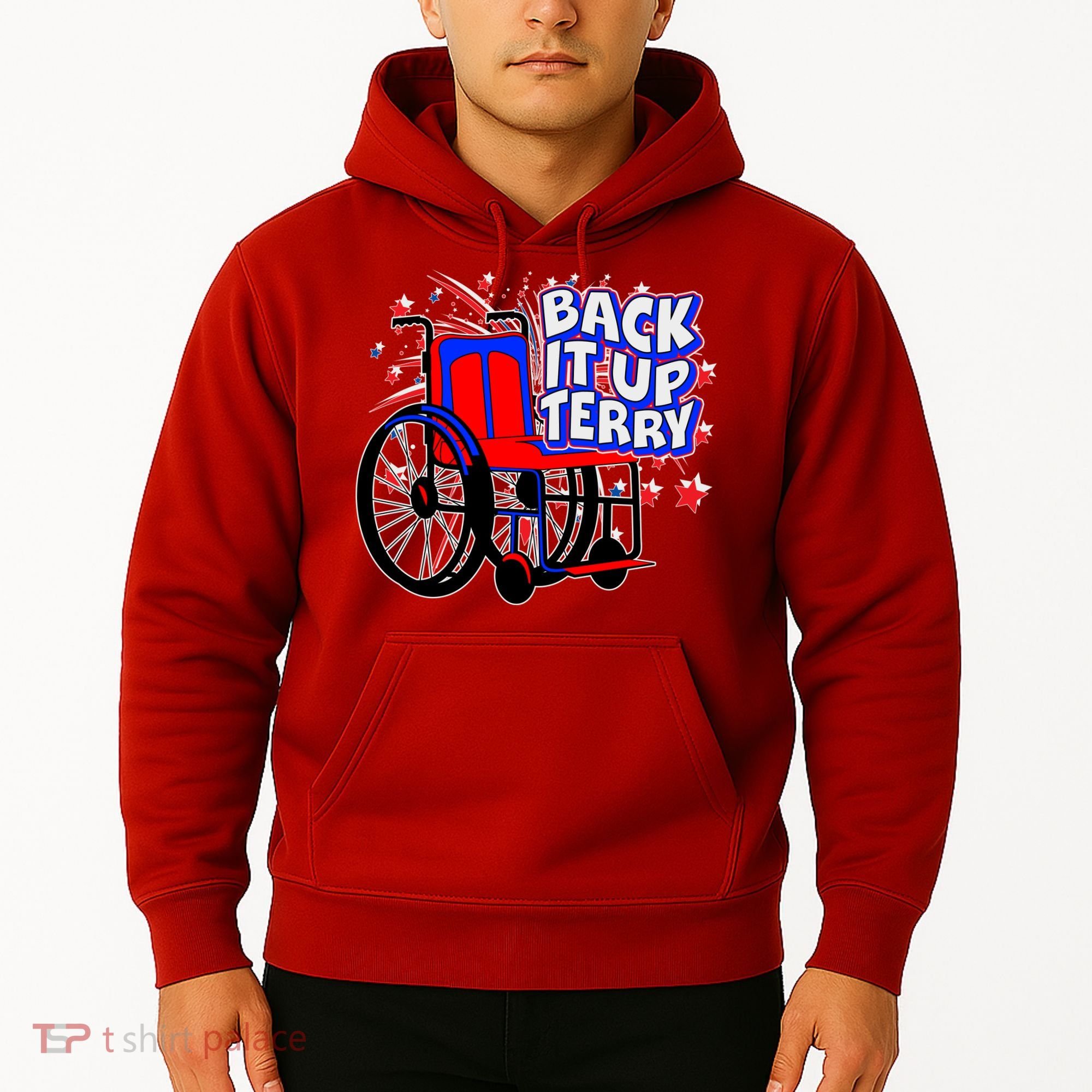 Back It Up Terry Fireworks Wheelchair Hoodie