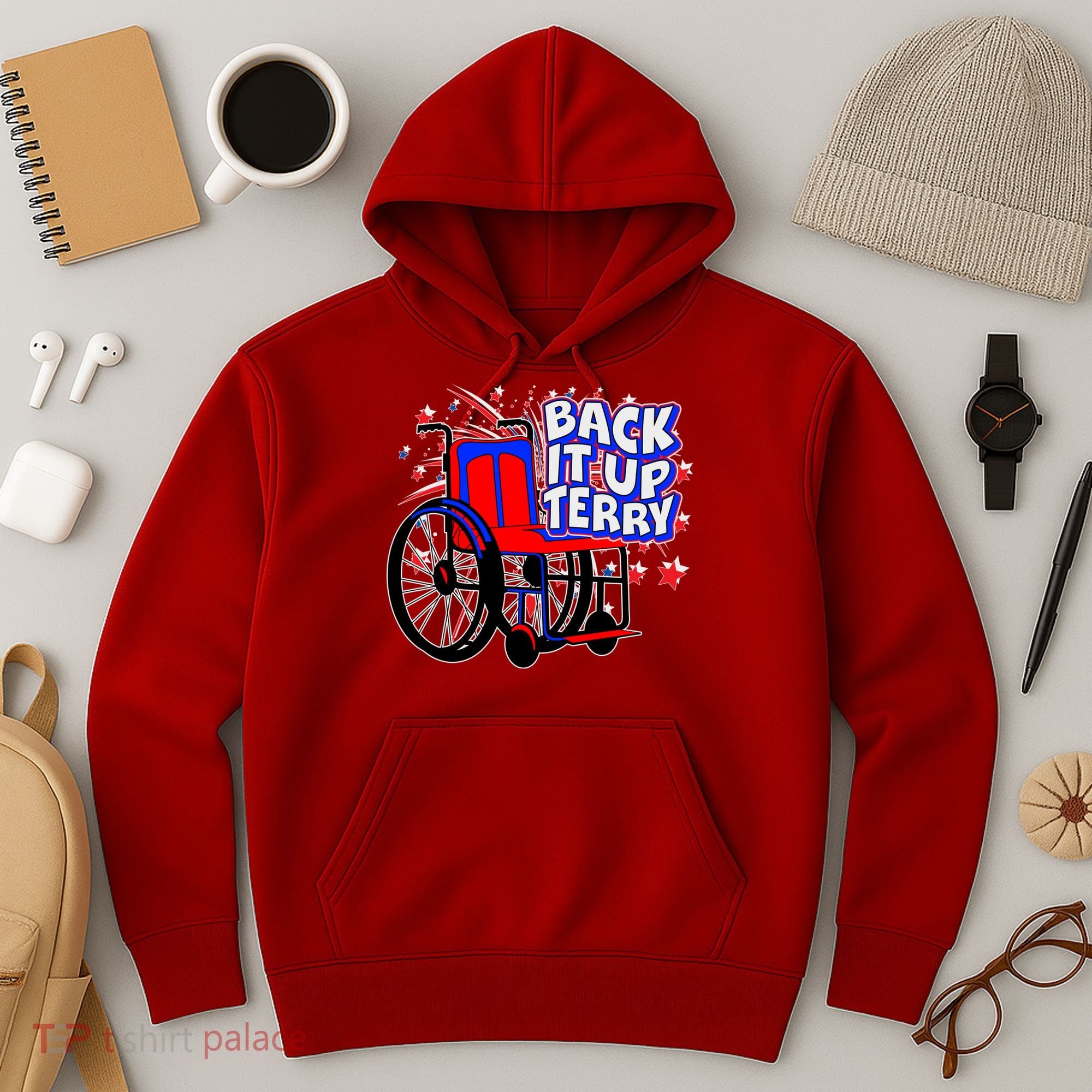 Back It Up Terry Fireworks Wheelchair Hoodie