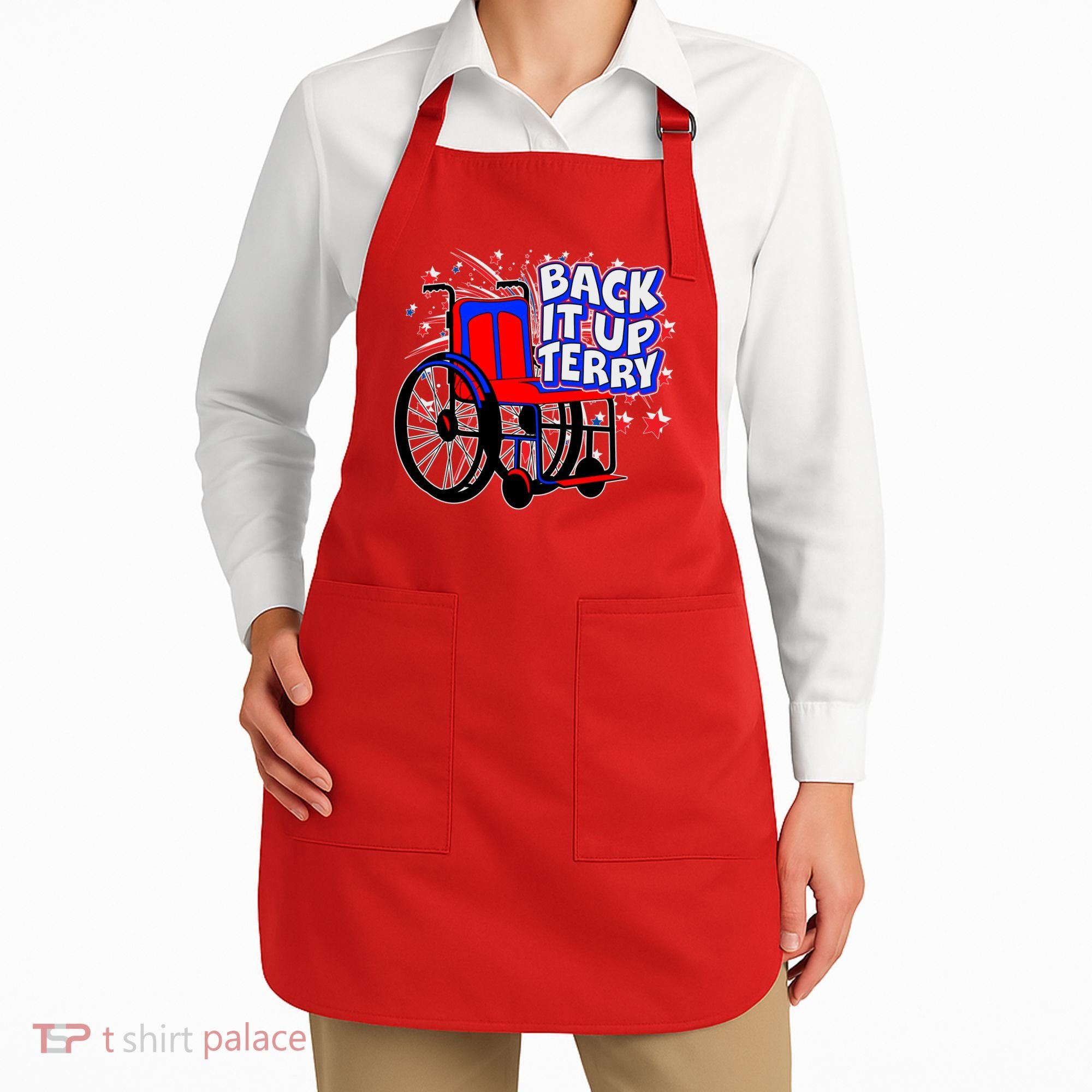 Back It Up Terry Fireworks Wheelchair Apron