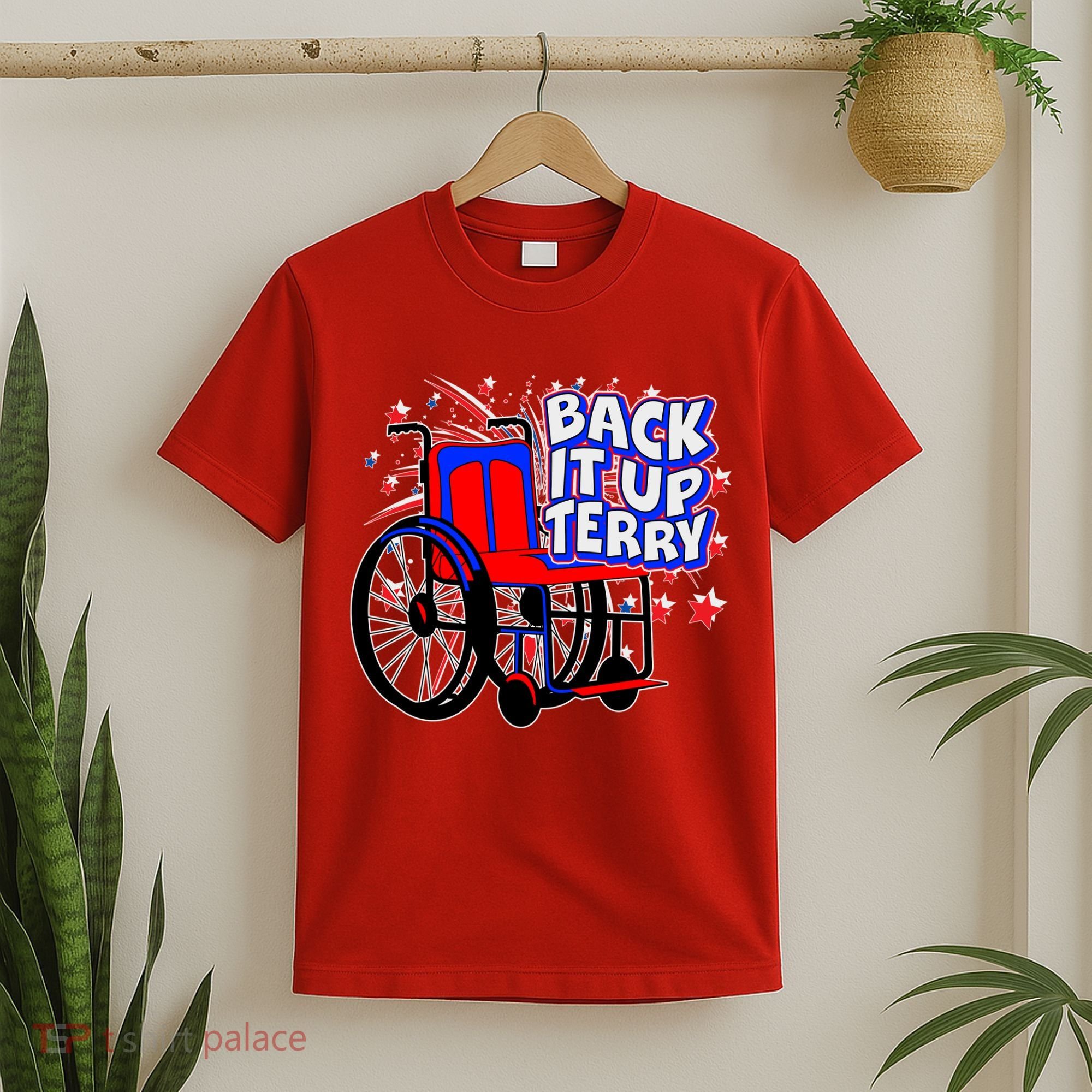 Back It Up Terry Fireworks Wheelchair T-Shirt