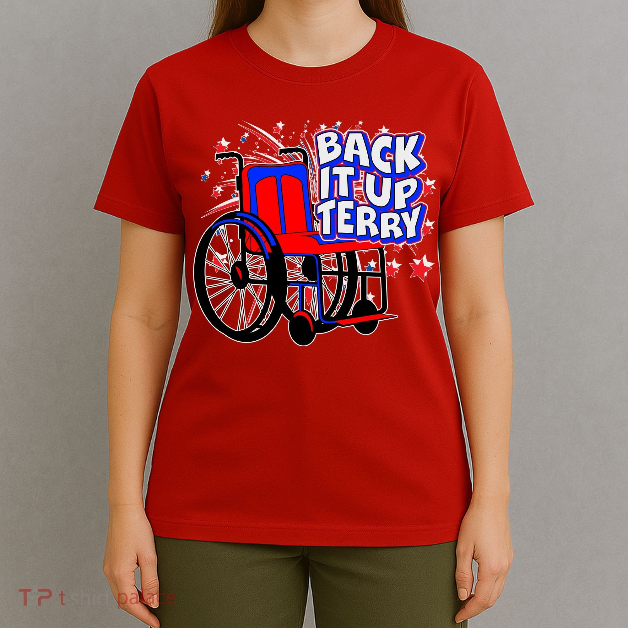 Back It Up Terry Fireworks Wheelchair T-Shirt