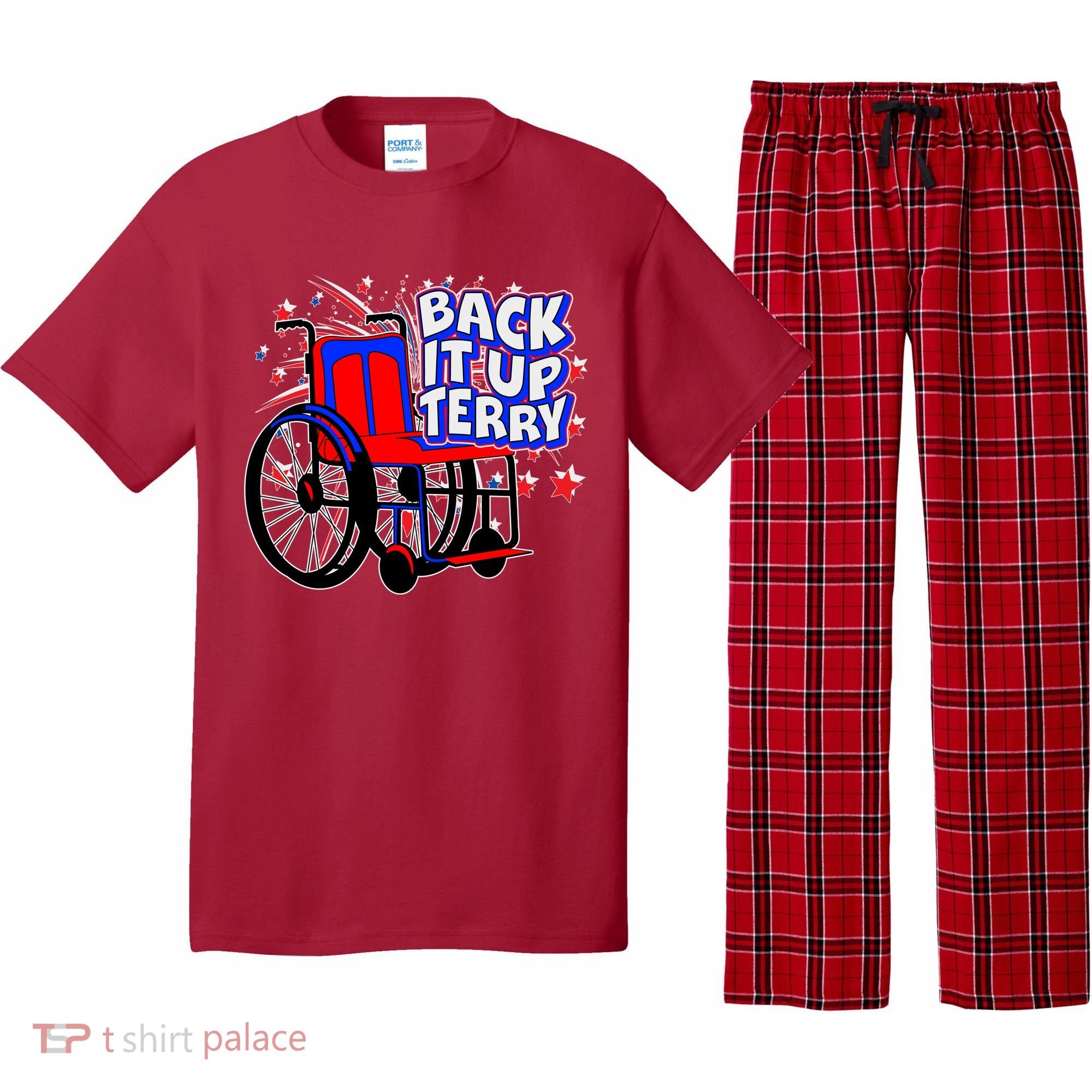 Back It Up Terry Fireworks Wheelchair Pajama Set